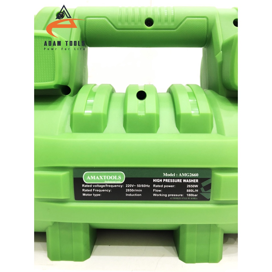 Máy rửa xe Amaxtools AMG2660 2650W Chính Hãng, Áp lực nước siêu khỏe