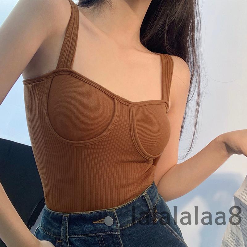 Áo Không Tay Đệm Mút Màu Trơn Cho Nữ Laa8-YS-YS