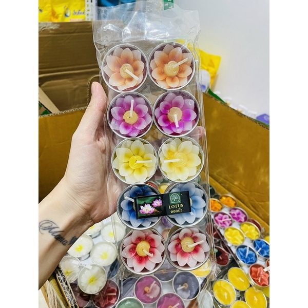 Nến Hoa Thái Lan Rất Thơm Vỉ 10 Chén Nến