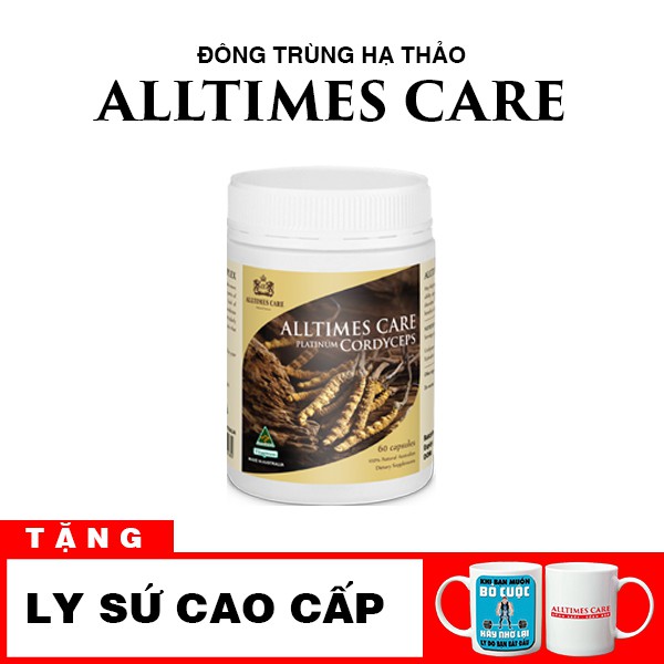 Thực phẩm bảo vệ sức khỏe Đông trùng hạ thảo ALLTIMES CARE PLATINUM CORDYCEPS - Hộp 60 viên