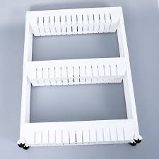 Kệ để đồ 3 tầng có bánh xe (trắng)