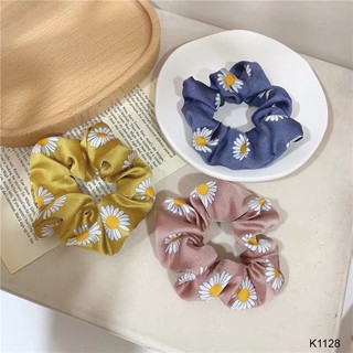 Dây buộc tóc, cột tóc vải scrunchies hoa phi bóng Orin K1128