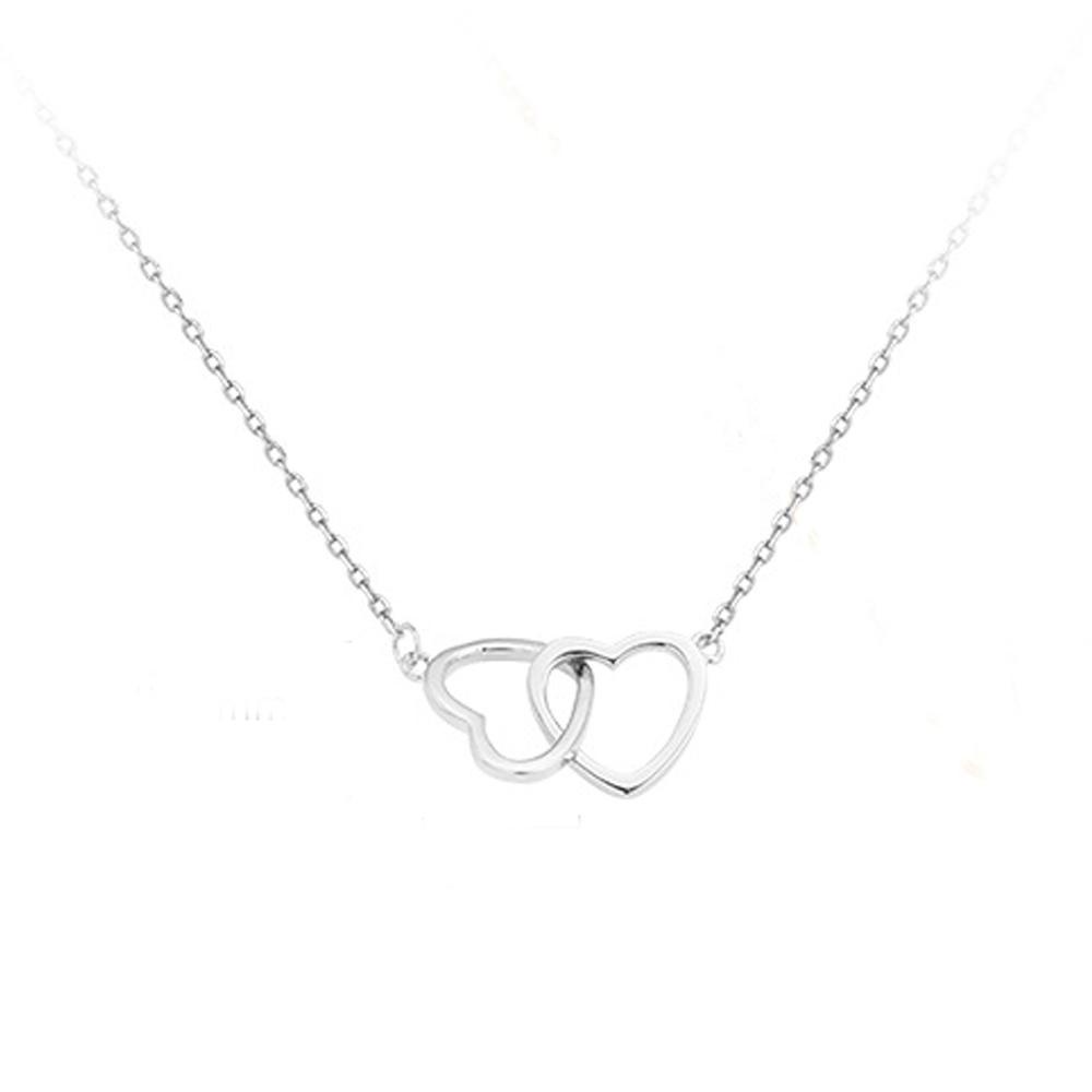MXGOODS Vòng cổ Mặt Trái Tim Đôi