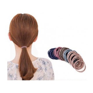 Thun cột tóc đủ màu đơn giản