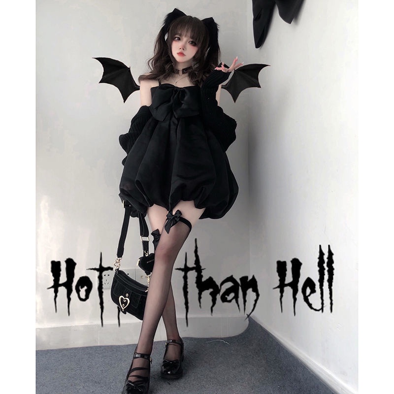 Two-piece suit/one-piece dark knitted cardigan coat bowknot suspender dress spring suit for female students lScN