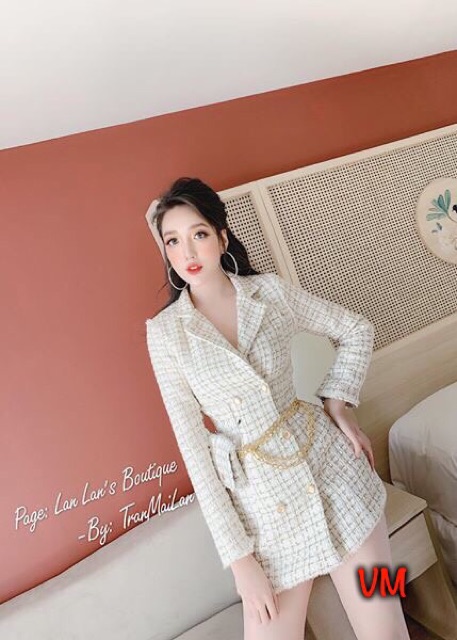 ÁO VEST DẠ TWEED KÈM TÚI ĐEO SANG CHẢNG | BigBuy360 - bigbuy360.vn