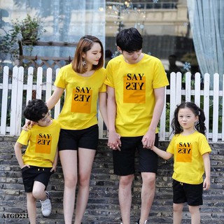[HOT HOT] ÁO THUN GIA ĐÌNH - NHÓM - ĐI BIỂN IN CHỮ SAY YES SIÊU HOT  ĐỦ MÀU ĐỦ SIZE - ATGD221