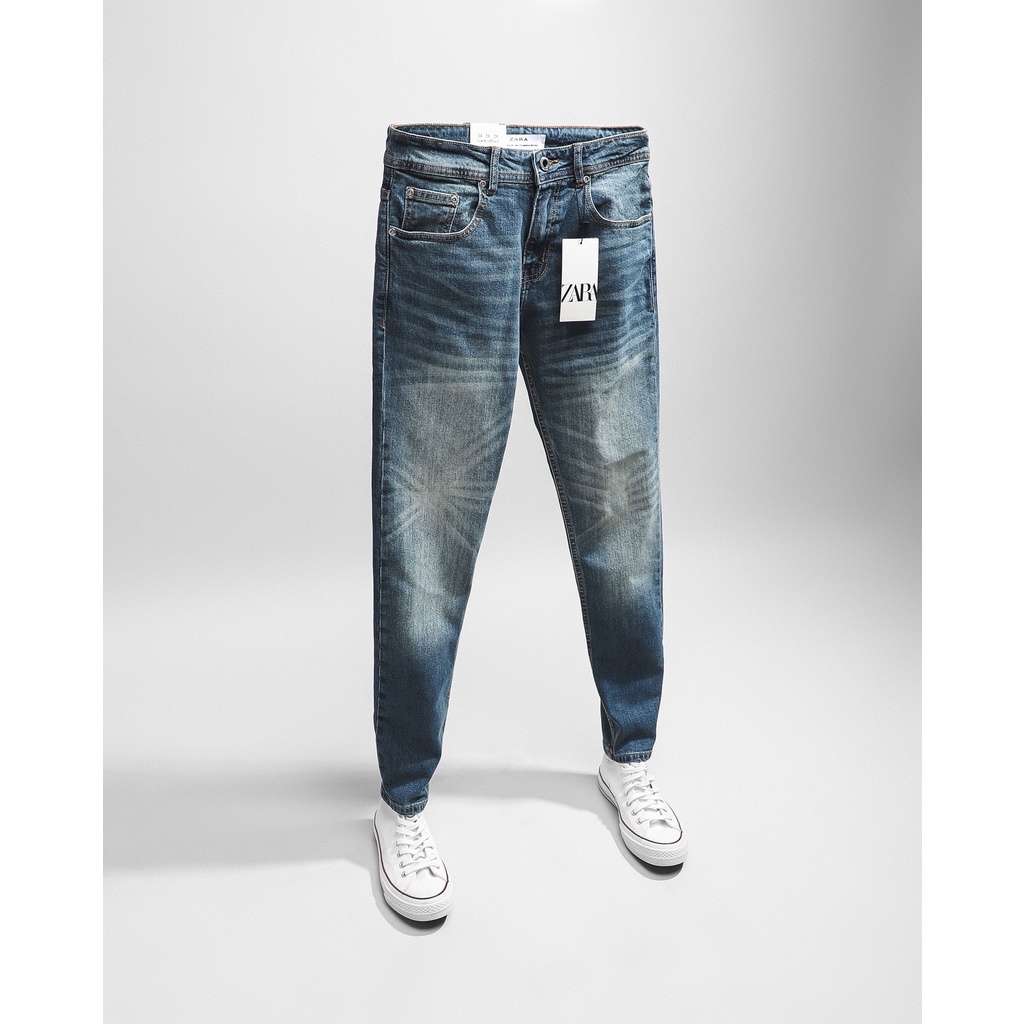 Quần Jean Nam ZR xanh dơ wash (Form SLIMFIT,chất vải co dãn,ống quần 15-18cm,hàng Vnxk) - 508 | BigBuy360 - bigbuy360.vn