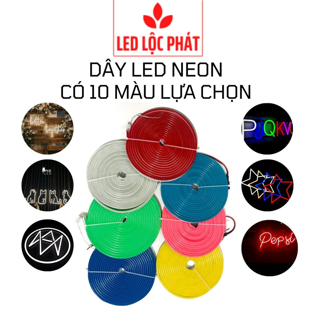 Led neon 12v uốn chữ, dây led neon trang trí ngoài trời