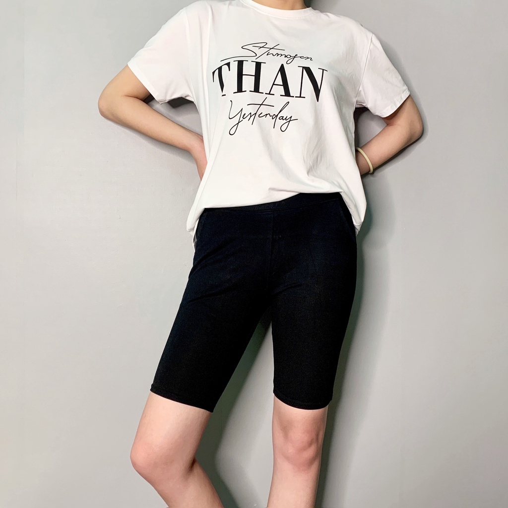 Quần Biker cotton ngố BIGSIZE thun co dãn siêu mạnh, tập gym thể thao TA-224