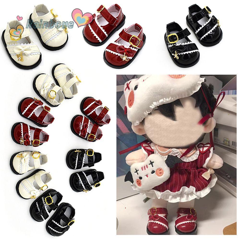 Giày Da Búp Bê Thủ Công Màu Cầu Vồng Xinh Xắn Cho Bé Gái