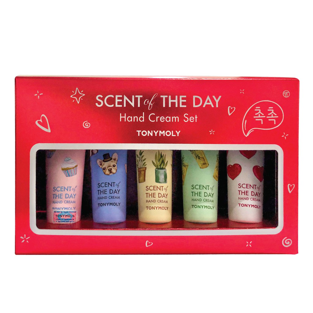 Bộ set dưỡng da tay 𝐒𝐜𝐞𝐧𝐭 𝐨𝐟 𝐭𝐡𝐞 𝐃𝐚𝐲 𝐇𝐚𝐧𝐝 𝐂𝐫𝐞𝐦 𝐗-𝐦𝐚𝐬 𝐒𝐞𝐭 Tonymoly