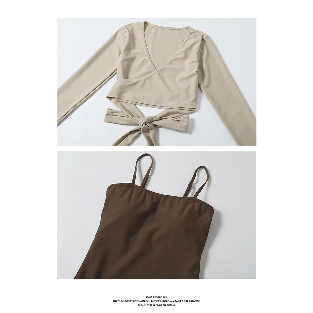 Bộ Đồ Bơi Một Mảnh Tay Dài Chống Nắng Phong Cách Hàn Quốc | BigBuy360 - bigbuy360.vn