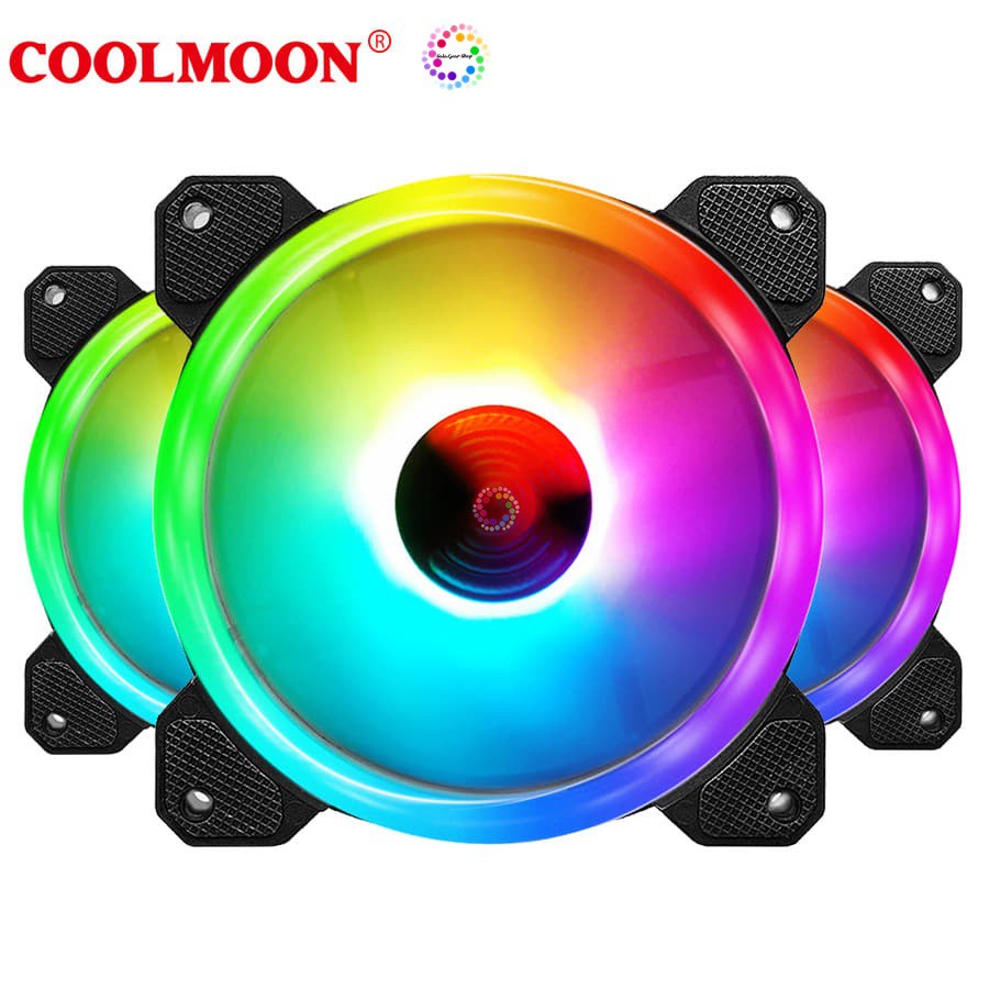 Quạt tản nhiệt Coolmoon V4 RGB Aura