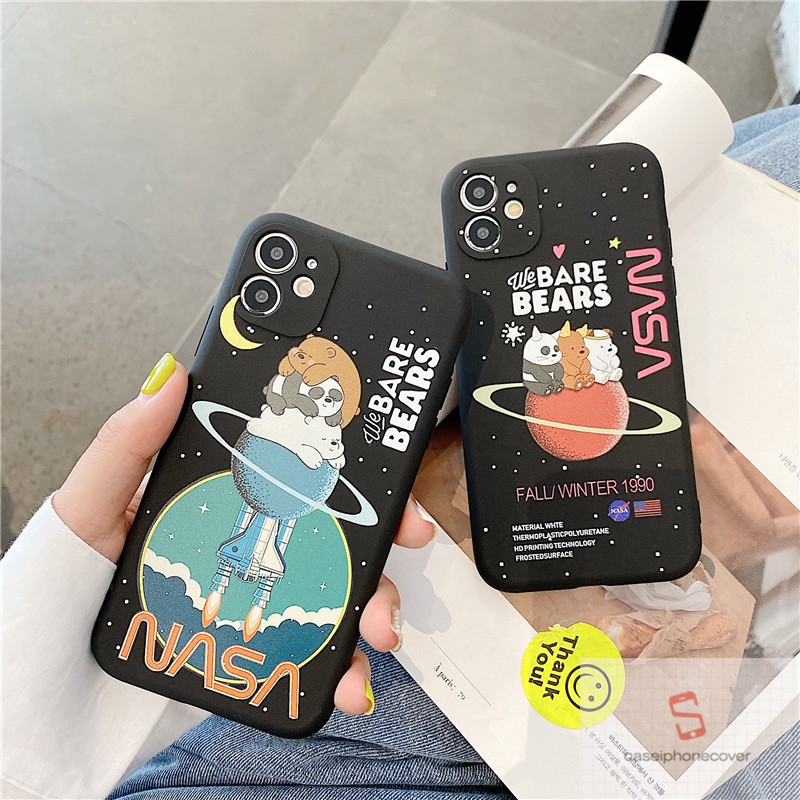 NASA Ốp Lưng Mềm In Hình We Bare Bears Cho Samsung A51 A12 A50 A71 A21S A02S M11 A20 A50S A30S A7 2018 J2 J7 Prime M21 M30S A31 M31 M10 A10S A70