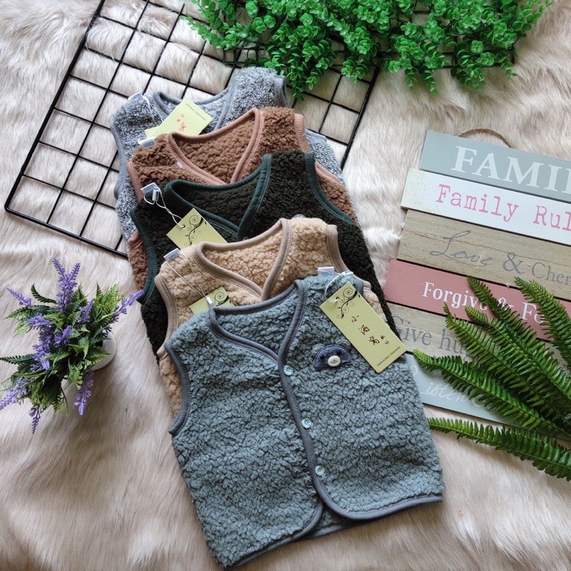 Áo gile bé trai , bé gái Ghile cho bé Khoác gile lông cừu Quảng Châu