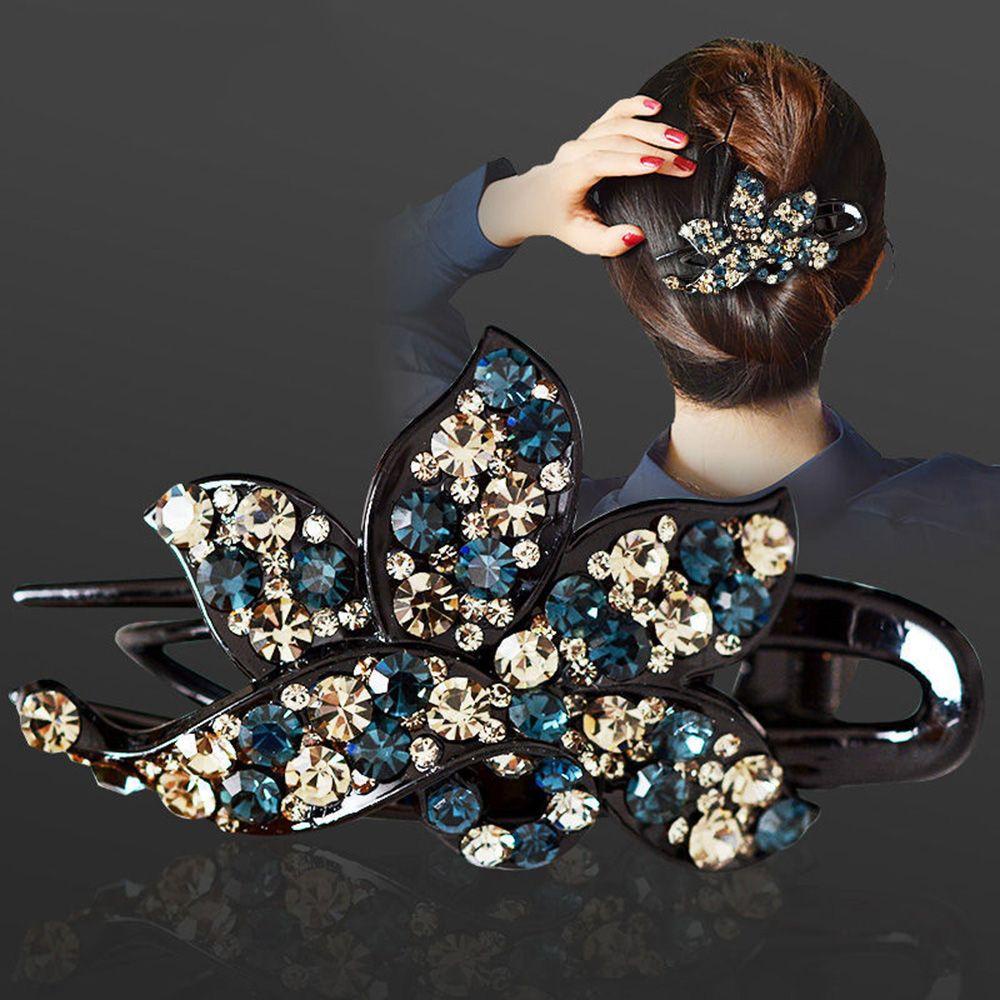 FORBETTER Kẹp Tóc Đính Đá Phong Cách Vintage Thời Trang Cho Nữ Giá Đỡ