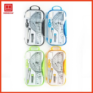 Bộ dụng cụ học tập Hồng Hà SM02 - Compa kèm eke thước kẻ (3483)