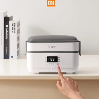 Original Xiaomi Life Element Multifunction Electric Lunch Box Double Stainless Steel Liner Insulation Portable Steam Heat Electric Rice Cooker Office from xiaomi youpin