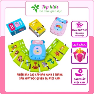 Máy đọc thẻ tiếng anh tiếng việt flashcard 112 thẻ 224 từ khoá và 12 chủ đề phiên bản cao cấp SX tại Việt Nam TOPKIDS
