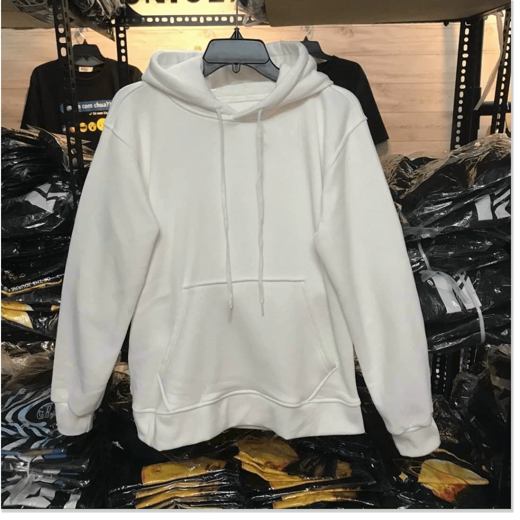 ÁO KHOÁC NỈ HOODIE TRƠN CHUI FORM RỘNG NAM NỮ MẶC ĐỀU ĐƯỢC