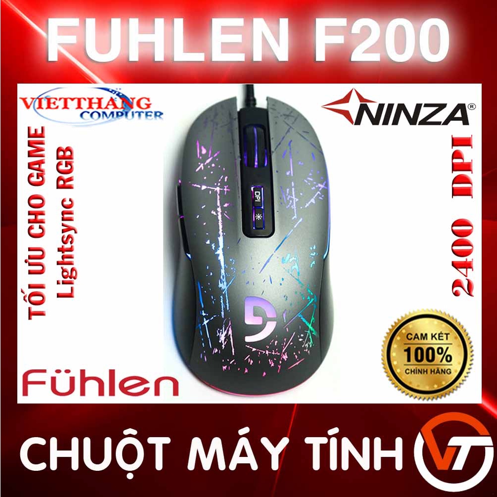 Chuột máy tính có dây Fuhlen F200 hàng xịn chính hãng Ninza New 100%