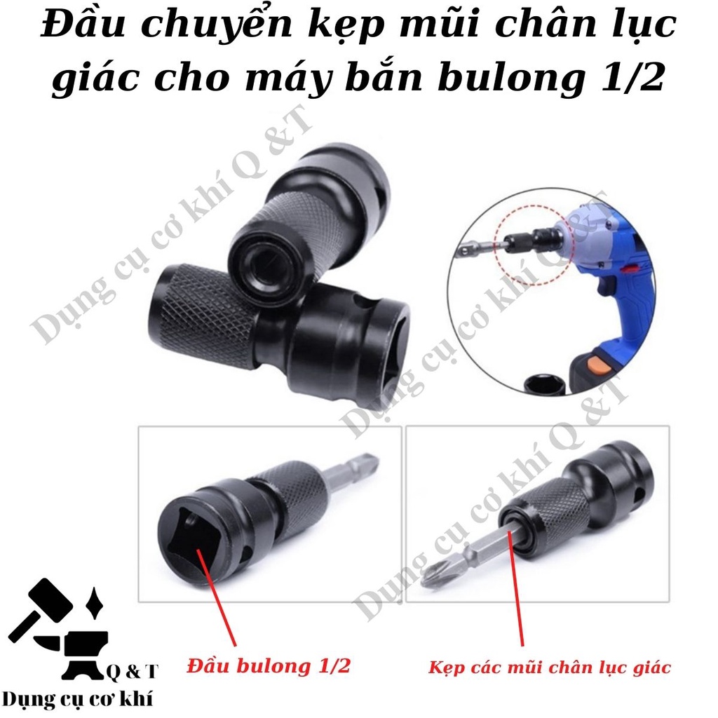 Đầu chuyển đổi máy khoan , Đầu chuyển khoan bê tông ,khoan chân lục giác , máy bắt bulong