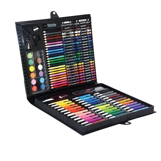 Bộ bút màu 151 chi tiết cho bé - Bộ bút chì màu, màu nước, bút sáp (màu ngẫu nhiên)