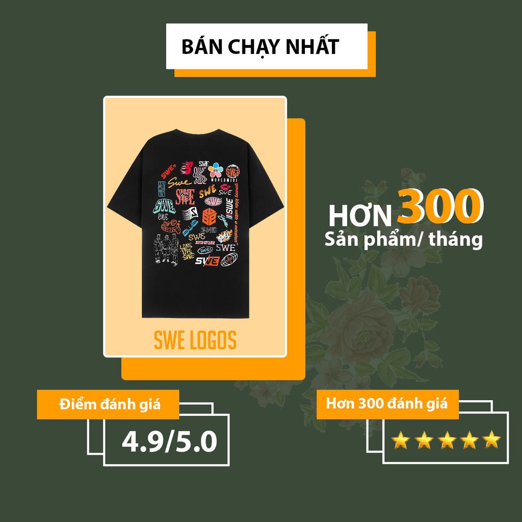 [Hàng chính hãng] Áo thun swe LOGOS tee ngắn tay form rộng nam nữ unisex