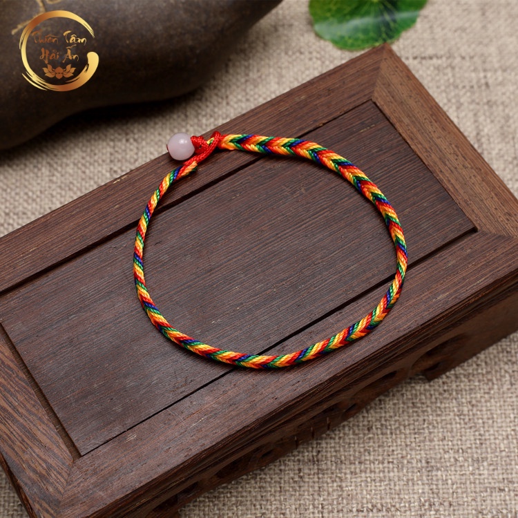 Vòng tay chỉ đỏ may mắn/ Vòng tay ngũ sắc  phong cách Nepal đã được thỉ.nh bình an  - Thiền Tâm Hải Ấn