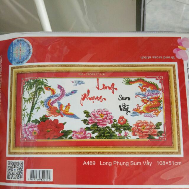 Tranh thêu long phụng