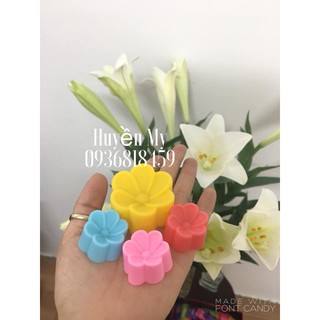 Bộ khuôn rau câu silicon hoa mai