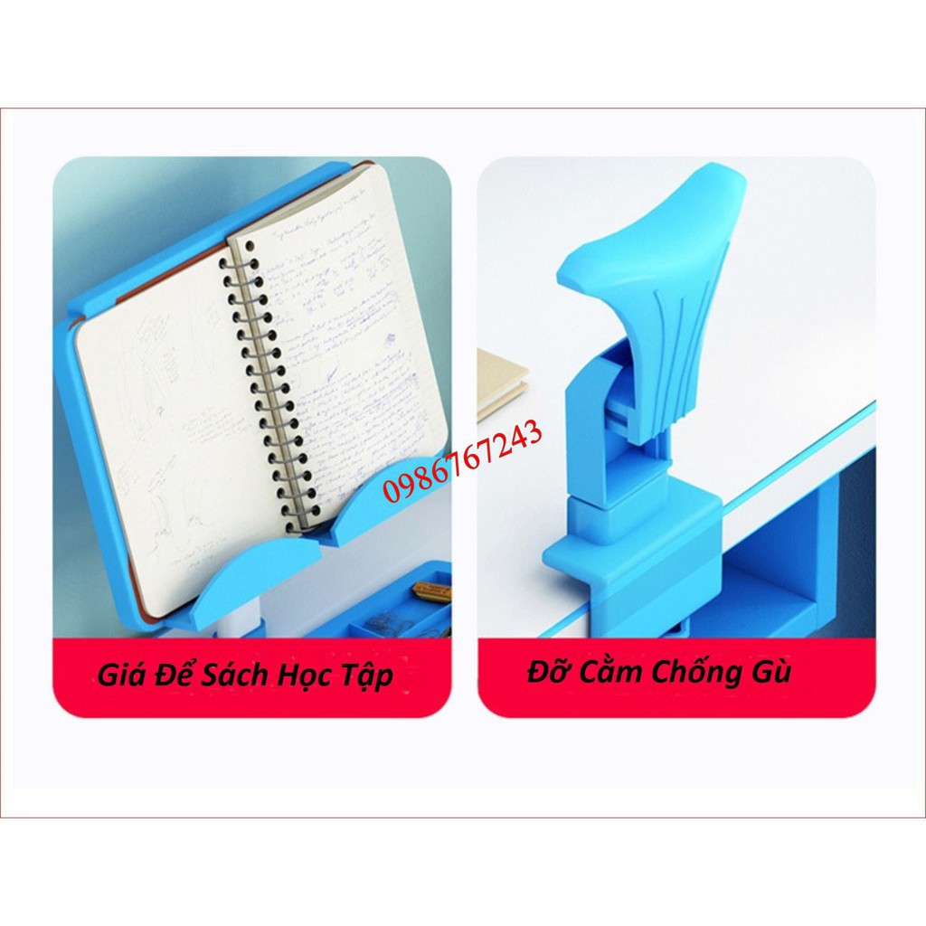 Bàn ghế cho trẻ lào lớp 1 - mầu xanh, tặng đèn học và chống gù chống cận | BigBuy360 - bigbuy360.vn