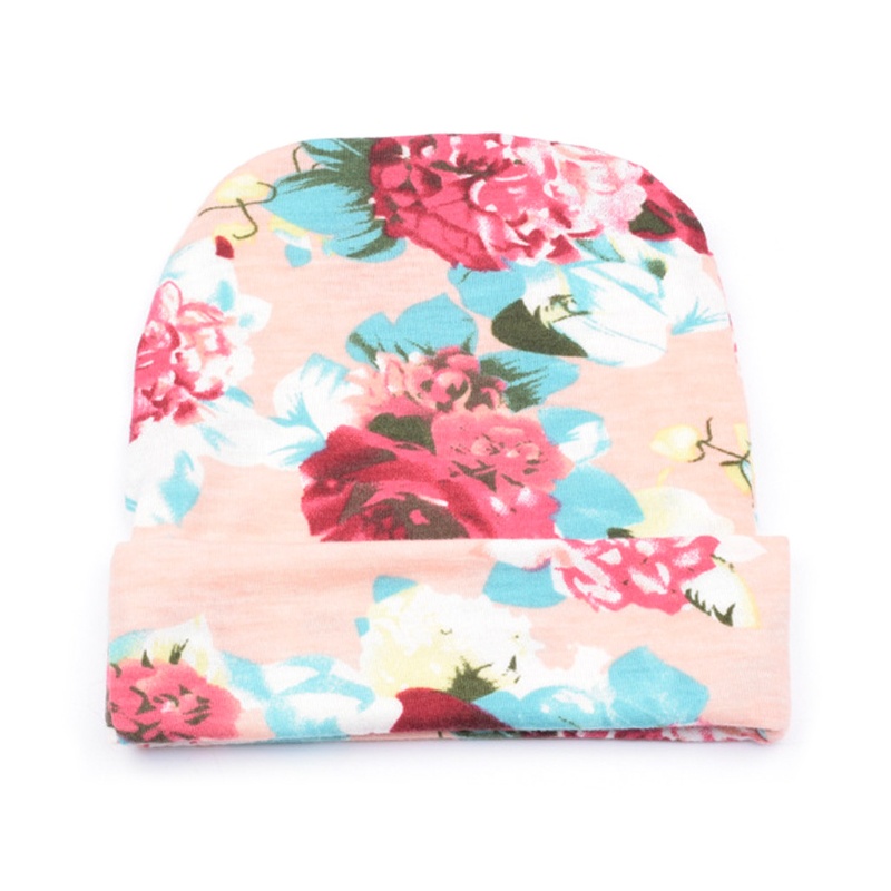 Mũ Beanie Cotton Dệt Kim In Họa Tiết Xinh Xắn Phù Hợp Làm Quà Cho Bé Sơ Sinh