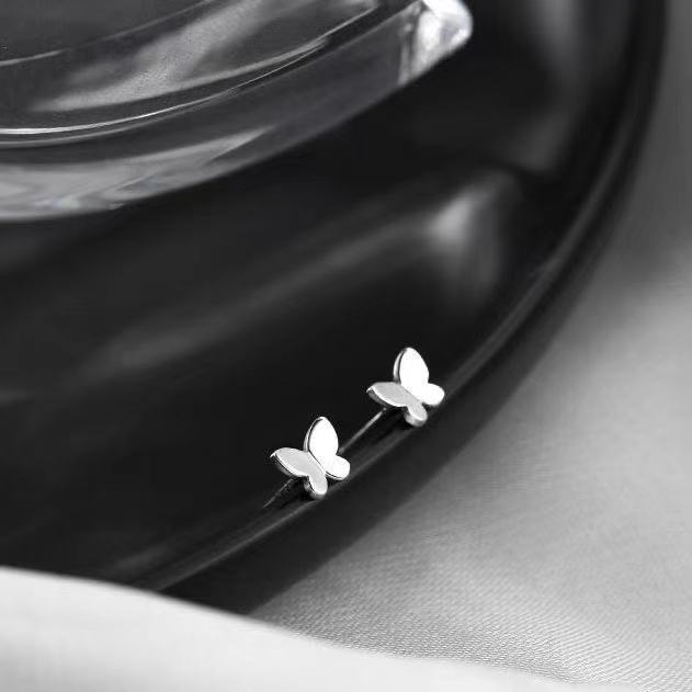 1 Đôi Bông Tai Bạc 925 Hình Bướm