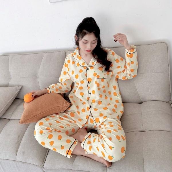 Bộ ngủ nữ Pijama mặc nhà Kate Thái tay dài quần dài