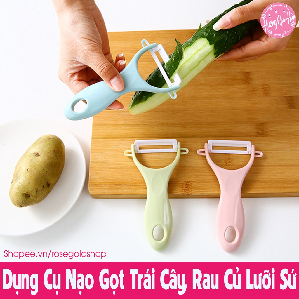 Dụng Cụ Nạo Gọt Trái Cây, Rau Củ Lưỡi Sứ Chống Đứt Tay