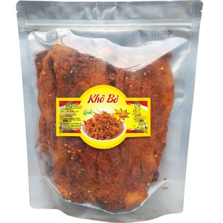 Khô bò miếng mềm cay nhẹ vừa ăn - bịch 500g hiệu tps