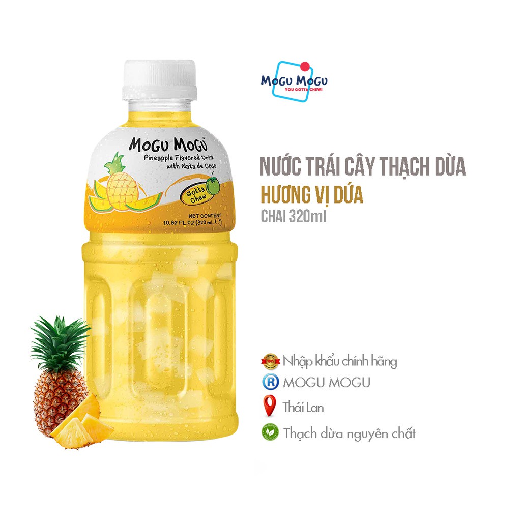 Thùng 24 Chai Nước Thạch Dừa  MOGU MOGU