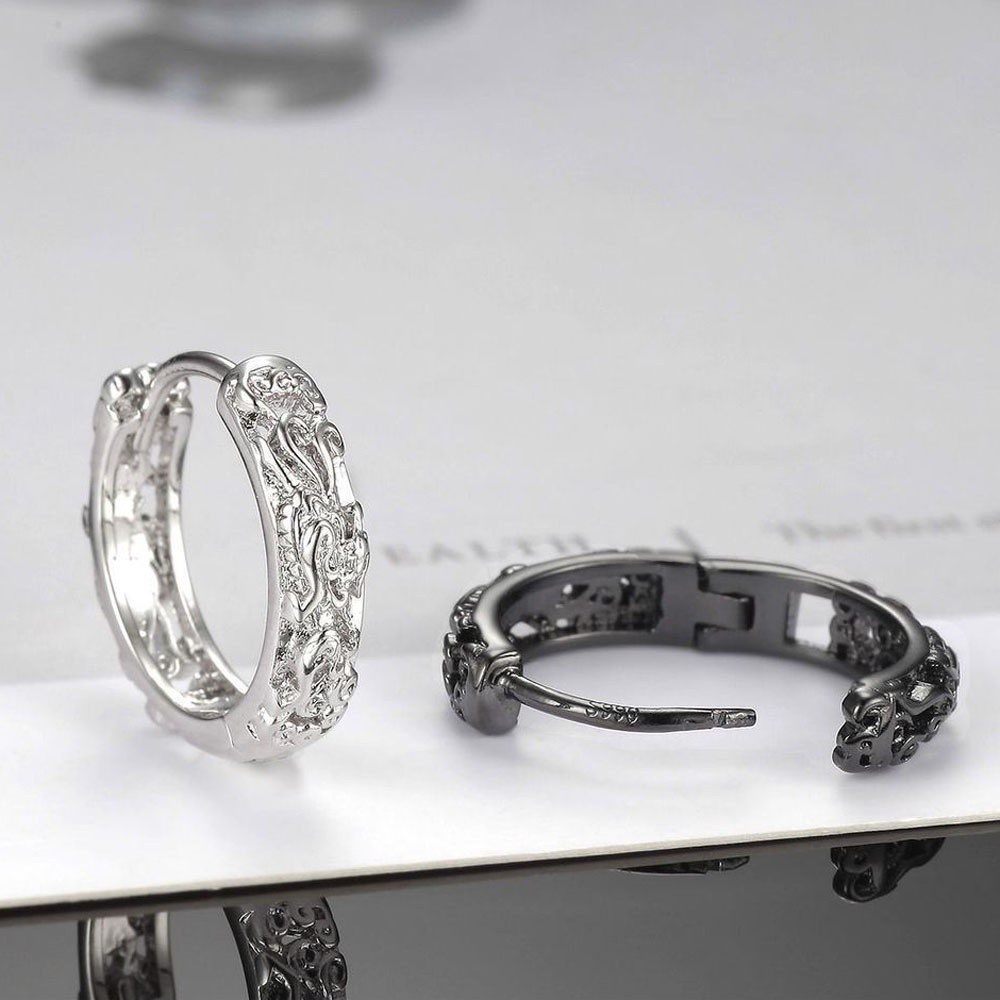 Khuyên Tai Hình Hổ Cá Tính Chất Lượng Cao Phong Cách Hip Hop Đơn Giản Nhiều Màu Sắc Cho Nam