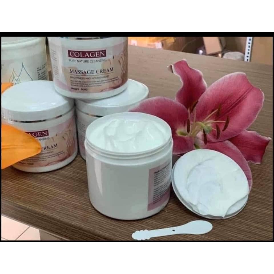 [Hàng chuẩn] Kem massage collagen Hồng 500G