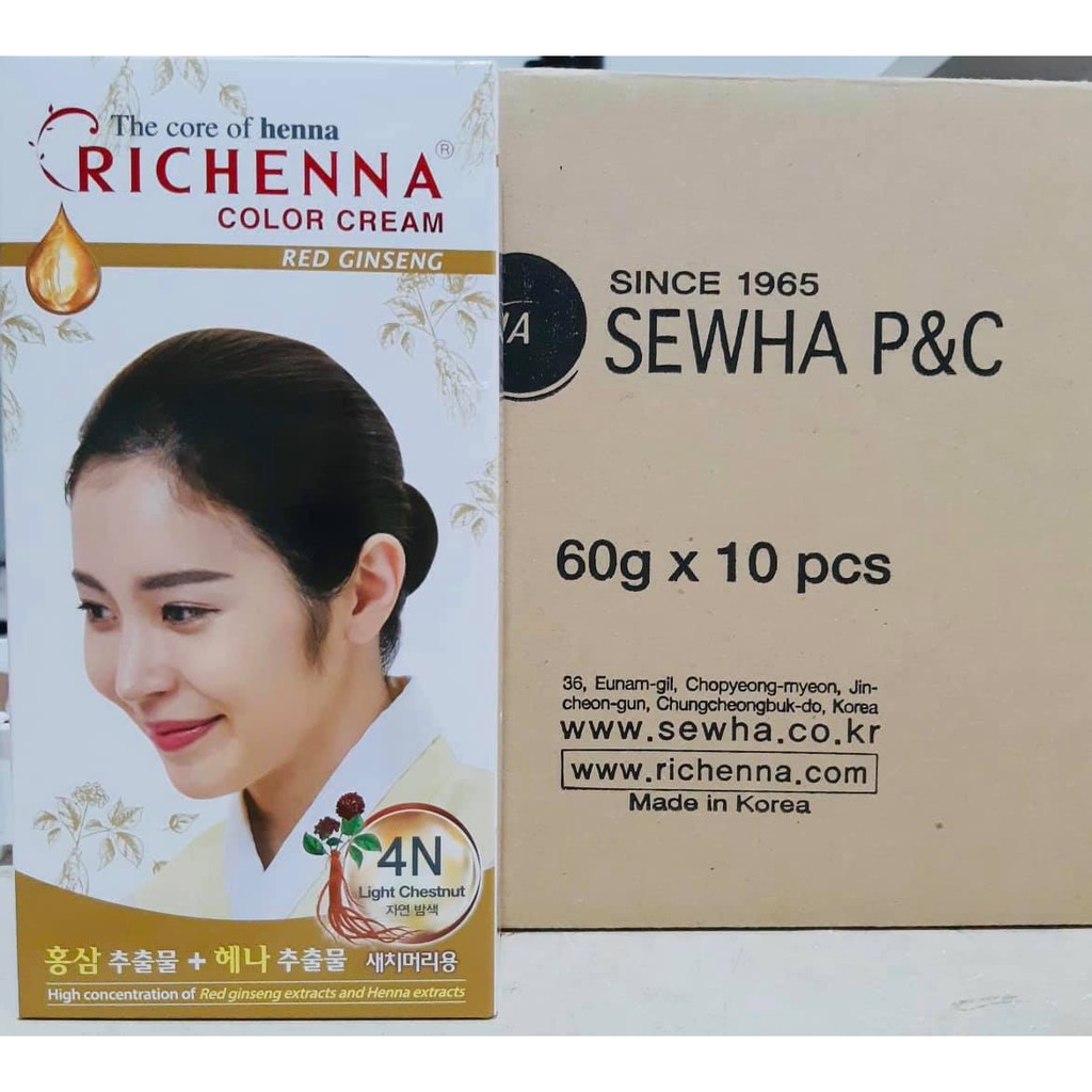 THUỐC NHUỘM PHỦ BẠC RICHENNA HƯƠNG NHÂN SÂM