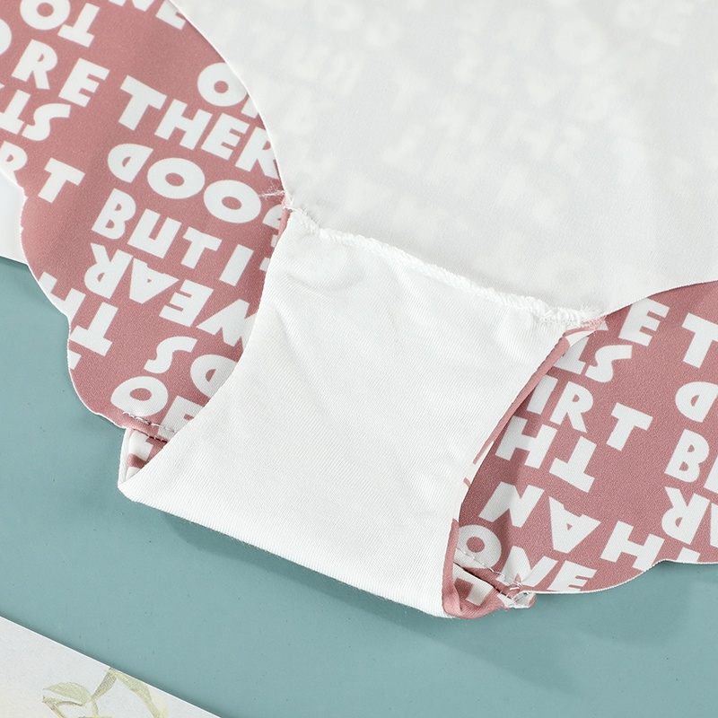 Quần Lót Đúc Su Giấu Viền Họa Tiết Chữ Mỏng Nhẹ Viền Lượn Sóng P480