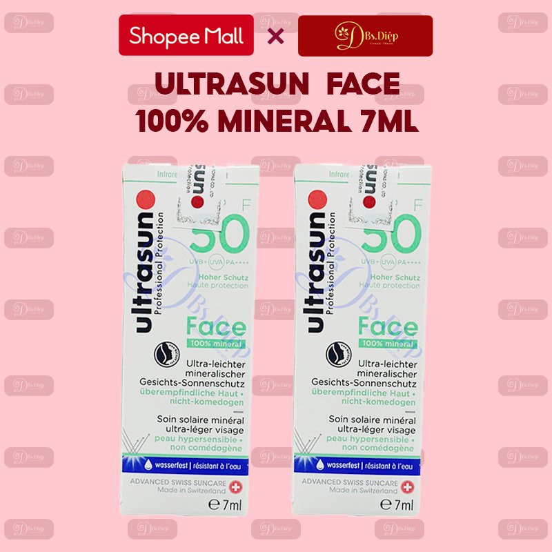 Kem Chống Nắng Khoáng Chất Siêu Việt Cho Da Nhạy Cảm Ultrasun Face Mineral SPF 50+ Khoáng 7ml
