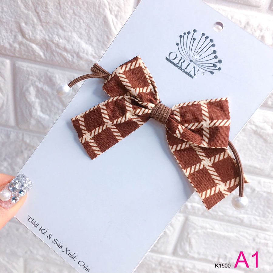Dây buộc tóc, cột tóc nơ vải sang trọng dễ thương Orin K1500