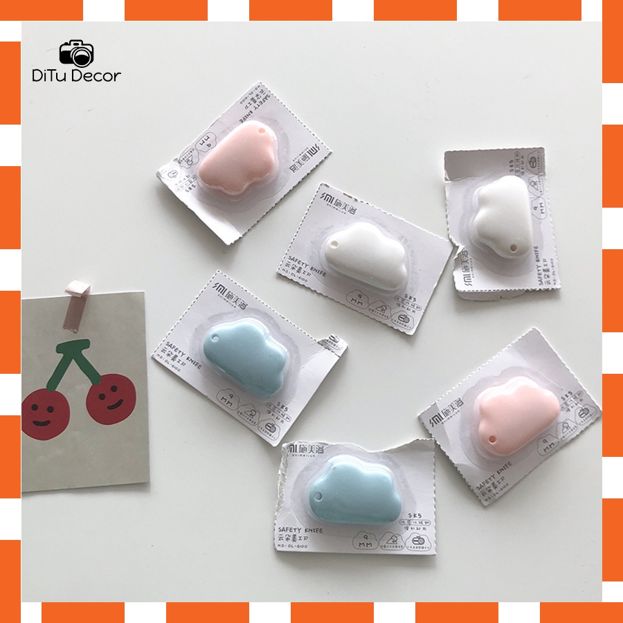 Dao cắt giấy mini, dao rọc giấy siêu cute hình đám mây - DiTu Decor