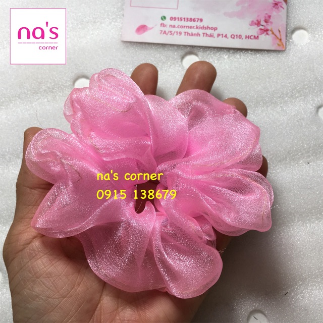 [HOT TREND] Scrunchies cột tóc voan trơn mềm buộc tóc vải