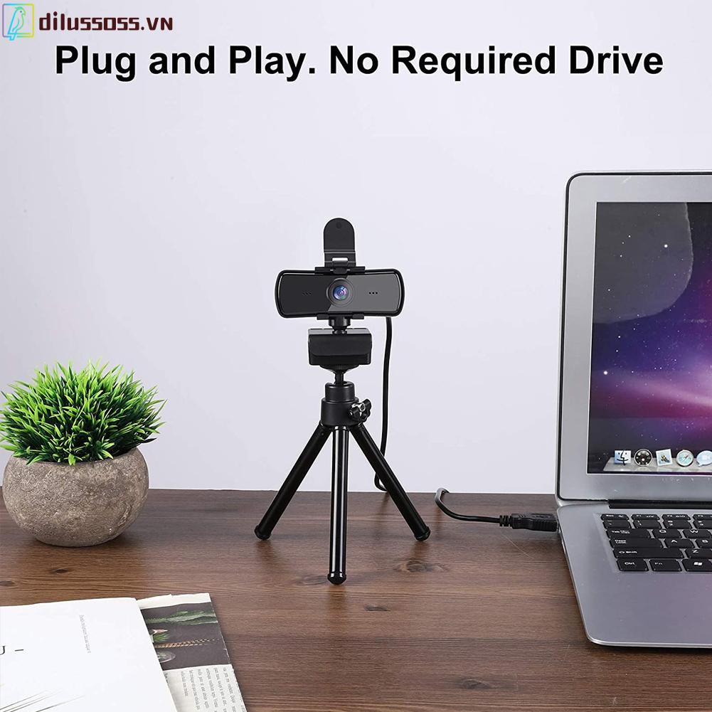 Webcam Dilussoss 1440p Hd Có Chân Tripod Cho Máy Tính | WebRaoVat - webraovat.net.vn