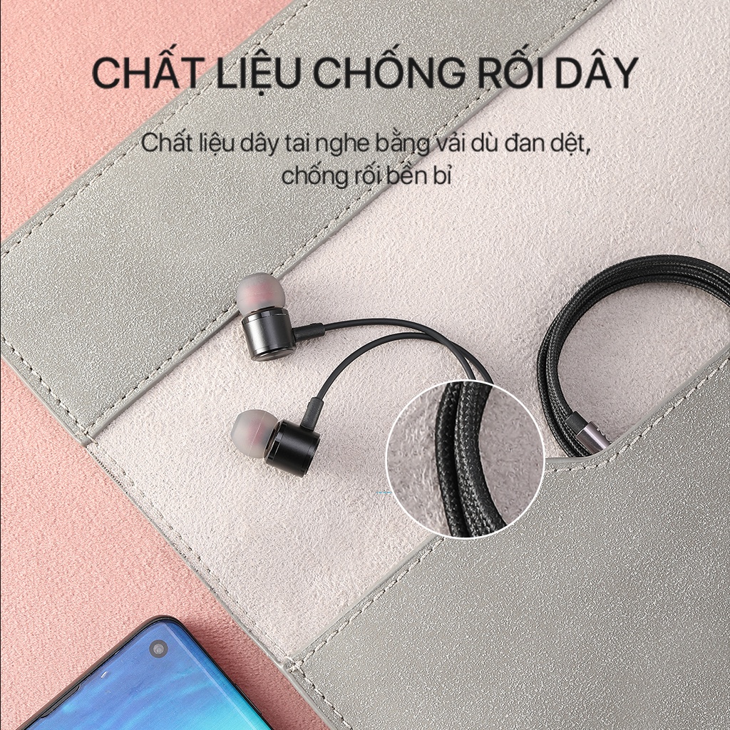 Tai Nghe Có Dây Nhét Tai VIVAN Q11S Âm Thanh HD Cổng Kết Nối 3.5mm Tích Hợp Micro Đàm Thoại Dành cho iOS Android