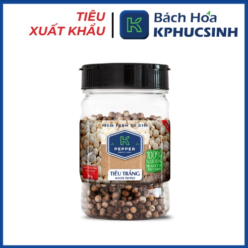 Tiêu trắng hạt K Pepper hũ 125g  KPHUCSINH - Hàng Chính Hãng